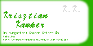 krisztian kamper business card